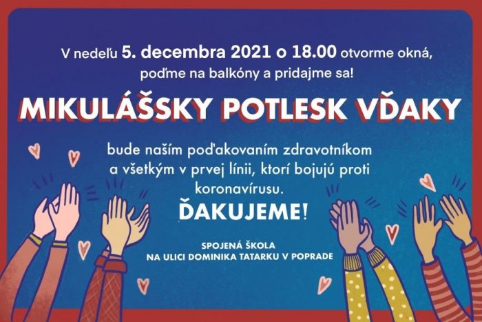 Ilustračný obrázok k článku Mikulášsky potlesk VĎAKY: Pridajte sa k Spojenej škole na Ulici D. Tatarku v Poprade!