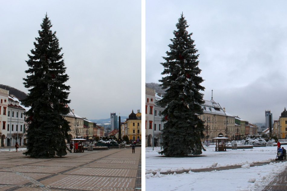 Ilustračný obrázok k článku Včera šedá, dnes biela. HLASUJTE: Ako to Bystrici pristane viac? FOTO