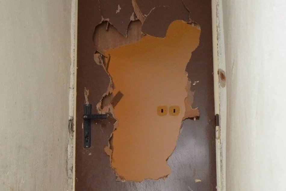 Ilustračný obrázok k článku Žena zažila noc HRÔZY: Zúrivý Trenčan vyrúbal otvor do dverí a vnikol dnu, FOTO