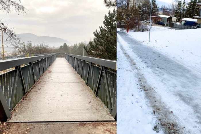 Ilustračný obrázok k článku Pády Považskobystričanov na šmykľavej lávke: Sťažnosti na zimnú údržbu