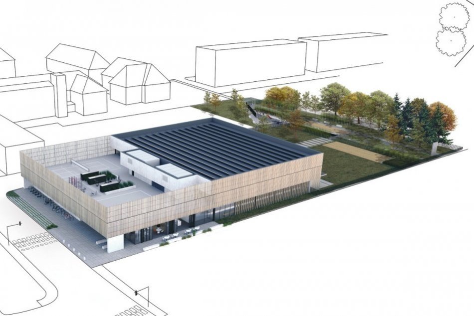 Ilustračný obrázok k článku V Dubnici búrajú starú práčovňu: Vyrastie tam moderná plaváreň, VIZUALIZÁCIE