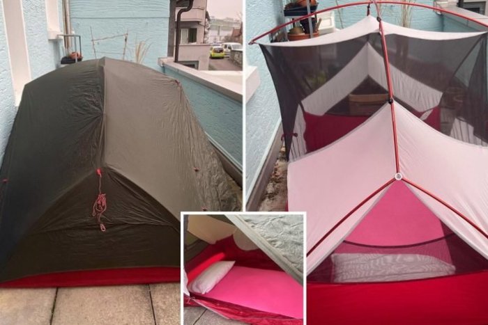 Ilustračný obrázok k článku Sandrin uletený inzerát zabáva internet: Bývanie v stane na balkóne za túto SUMU?