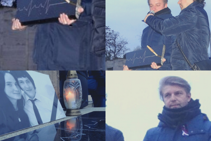 Ilustračný obrázok k článku Spomienka na Kuciaka od michalovského umelca Petra Králika