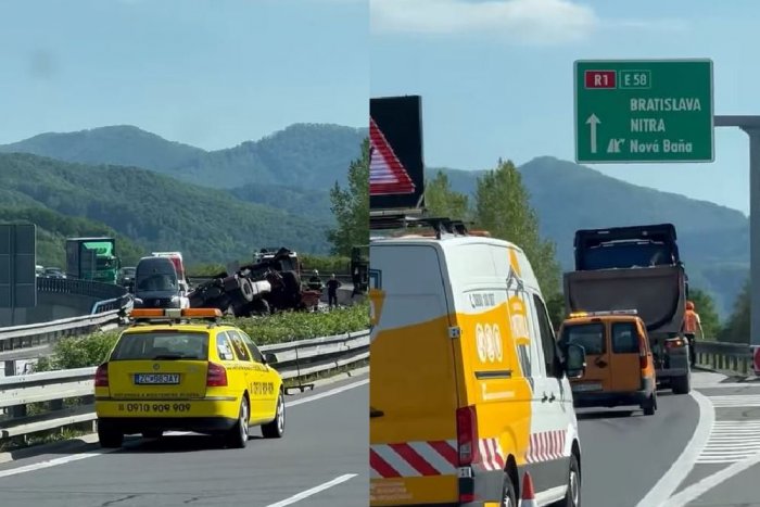 Ilustračný obrázok k článku Prevrátený kamión na R1 blokuje dopravu: Polícia úsek uzavrela