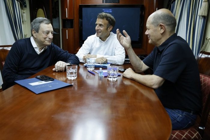 Ilustračný obrázok k článku Kyjev: Po príchode Scholza, Macrona a Draghiho sa ozval letecký poplach