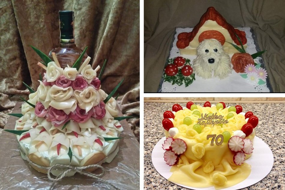 Ilustračný obrázok k článku Bystričanka Ingrid vyrába netradičné TORTY: Zo syra a mäsa tvorí umelecké diela, FOTO