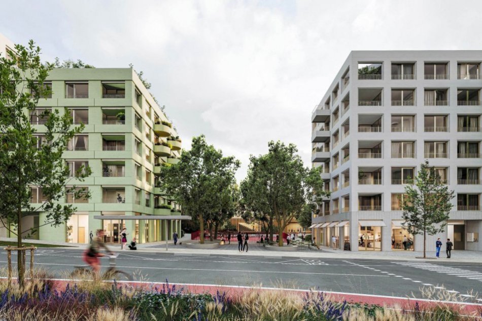 Ilustračný obrázok k článku Ako bude vyzerať nový blok na Spartakovskej? Primátor ukázal víťazný návrh, VIZUALIZÁCIE