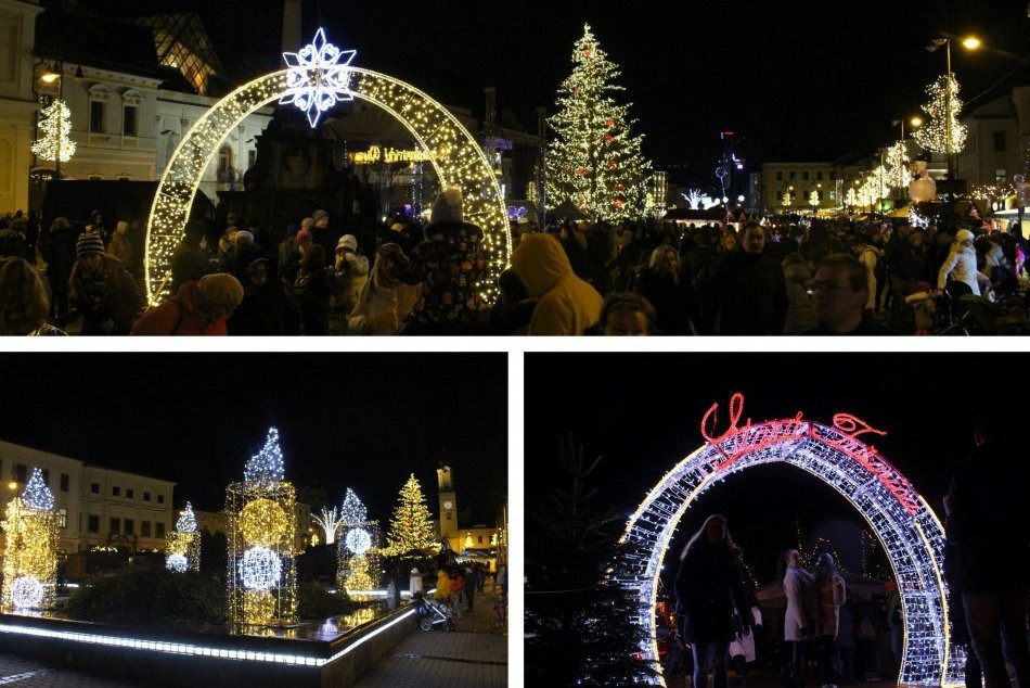 Ilustračný obrázok k článku Pred rokom lockdown, teraz davy ľudí: Bystrica po zotmení doslova žiari, FOTO
