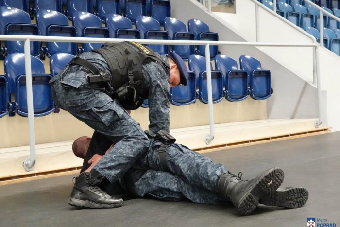 Ilustračný obrázok k článku Čo sa na mieste dialo? Mestskí policajti v Poprade zasahovali v športovej aréne, FOTO