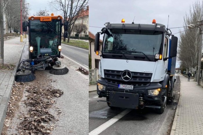 Ilustračný obrázok k článku Trnava bude po zime čistejšia: Do ulíc vyrazili prvé zametacie stroje