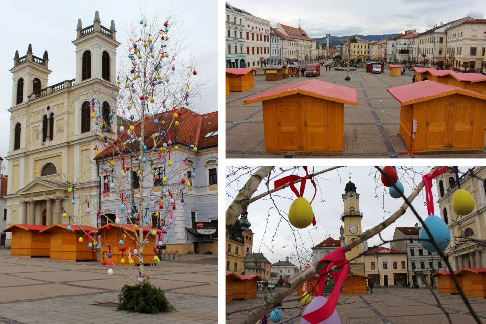 Ilustračný obrázok k článku Pribudli STÁNKY aj breza plná KRASLÍC: Bystrické námestie sa zmenilo na veľkonočné, FOTO