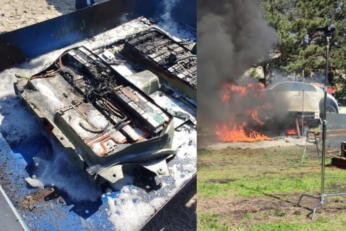 Ilustračný obrázok k článku Elektromobily sú nočná MORA hasičov: Vyskúšali si, ako zvládnuť ich požiar