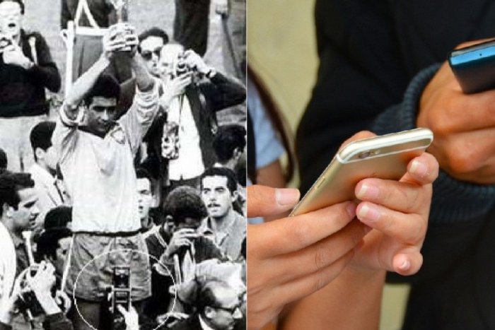 Ilustračný obrázok k článku FOTO: Drží muž počas zápasu s ČSSR mobilný telefón? Pravda vás možno prekvapí