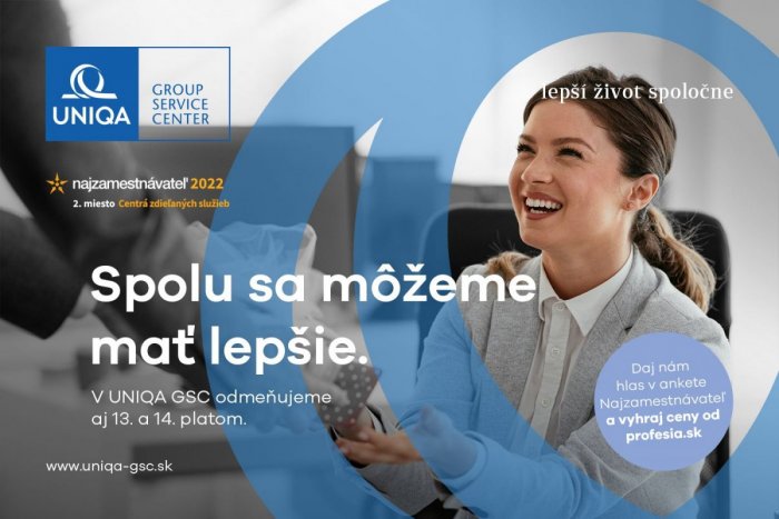 Ilustračný obrázok k článku Prečo podporiť UNIQA GSC v ankete Najzamestnávateľ?