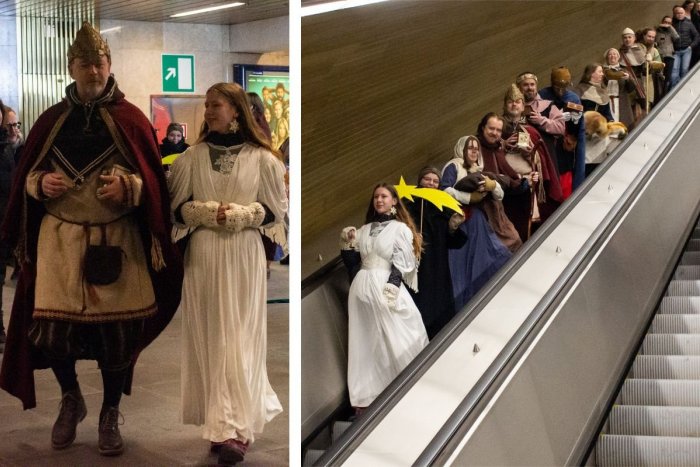 Ilustračný obrázok k článku Vianočné PREKVAPENIE: V pražskom metre sa vozil ŽIVÝ betlehem, FOTO