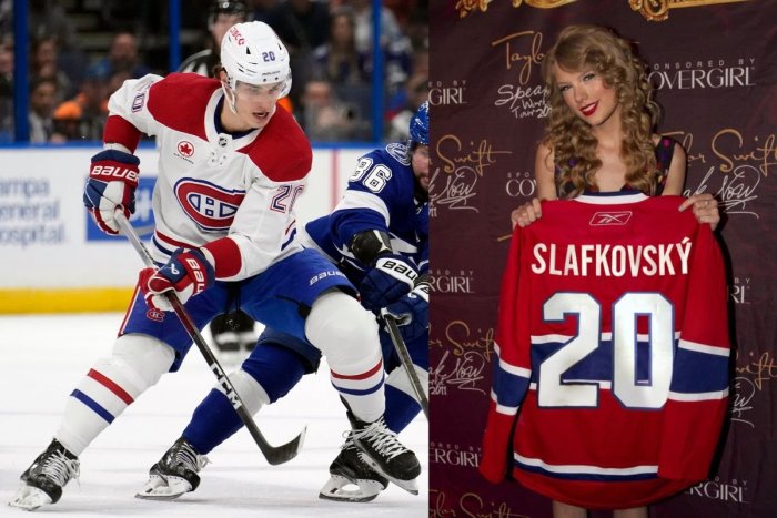 Ilustračný obrázok k článku Je Taylor Swift namäkko zo Slafkovského? Slovenské médiá NALETELI satirickej stránke