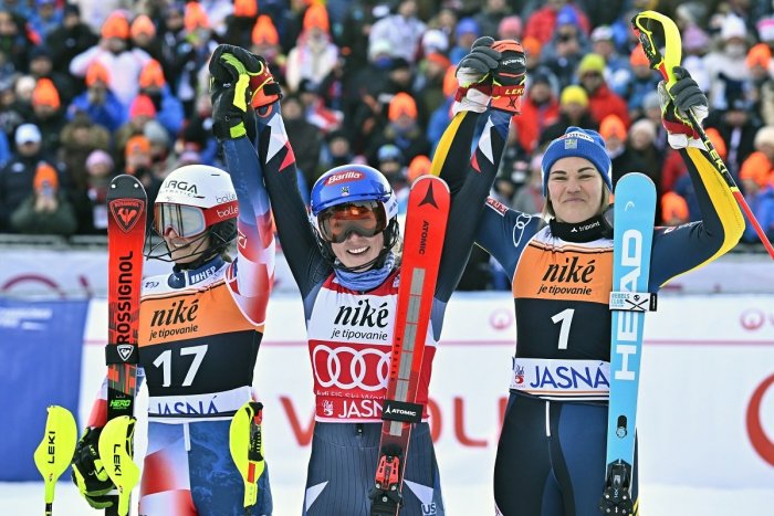 Ilustračný obrázok k článku Adrenalín až do cieľa: Mikaela Shiffrinová zvíťazila v Jasnej