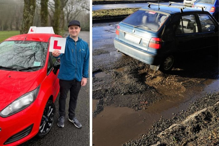Ilustračný obrázok k článku Deravé cesty? NEVADÍ! Inštruktor autoškoly zaviedol lekcie kľučkovania medzi VÝTLKMI