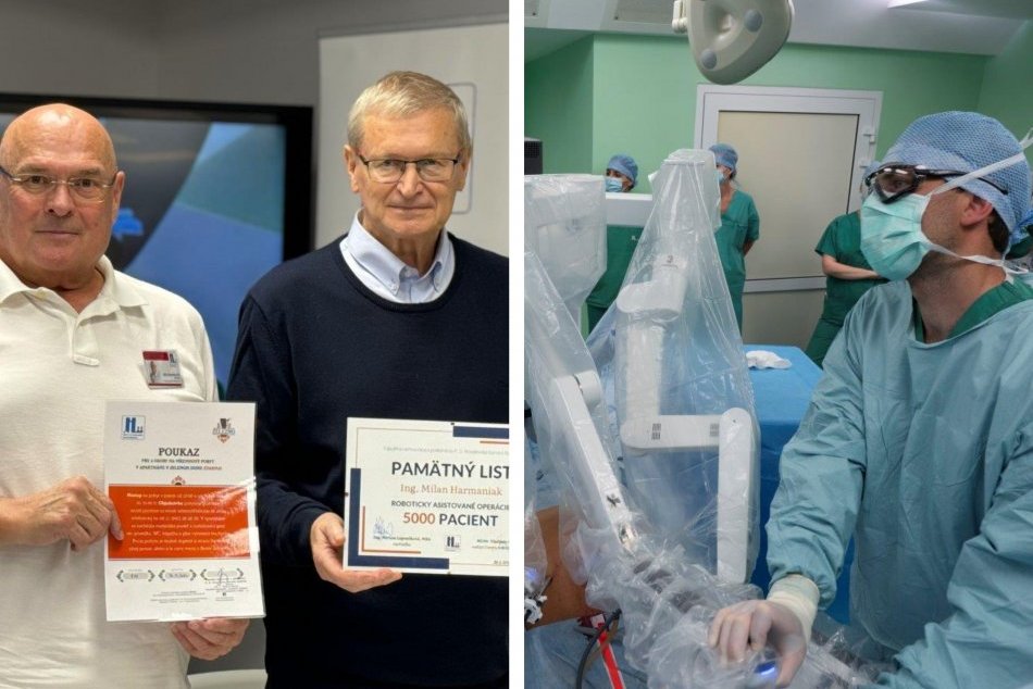 Ilustračný obrázok k článku Odborníci zvládli 5000. robotickú operáciu: JUBILEJNÝ pacient ju zažil hneď dvakrát, FOTO