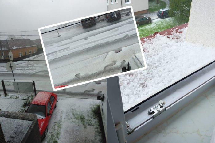 Ilustračný obrázok k článku Česko zasiahli EXTRÉMNE silné búrky! Krúpy doslova ZASYPALI ulice, FOTO