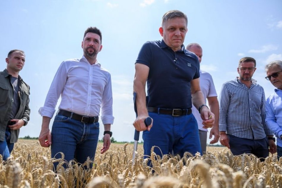 Ilustračný obrázok k článku Je späť! S barlou, hladkajúc klasy skontroloval žatvu: Premiér ODMIETA ukrajinské obilie