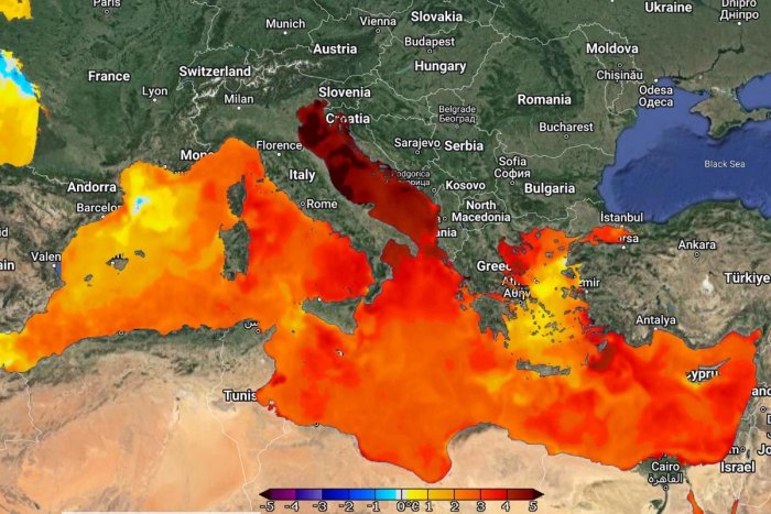 Anomálie teplôt Stredozemného mora