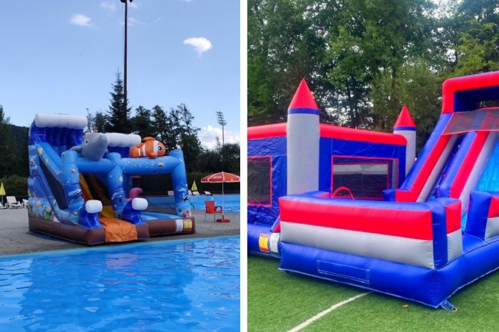 Ilustračný obrázok k článku Bystrické kúpalisko láka na NOVINKY: Pribudli šmýkačky aj skákací hrad, FOTO