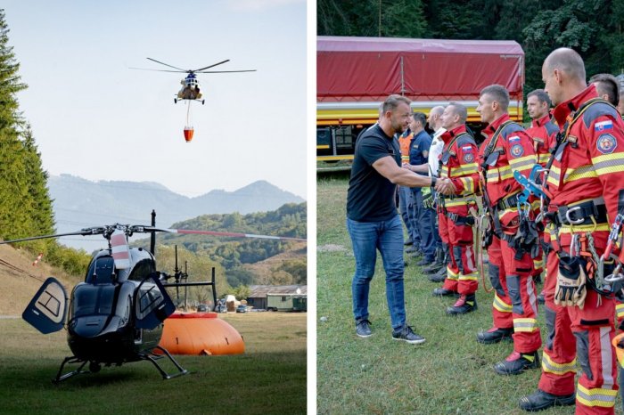 Ilustračný obrázok k článku Boj s OHŇOM v Ludrovskej doline pokračuje: V akcii sú VRTUĽNÍKY, prišiel aj minister, FOTO