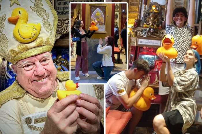 Ilustračný obrázok k článku Vznikla ako RECESIA, naberá na popularite: Obľuba Cirkvi gumovej KAČIČKY raketovo stúpa