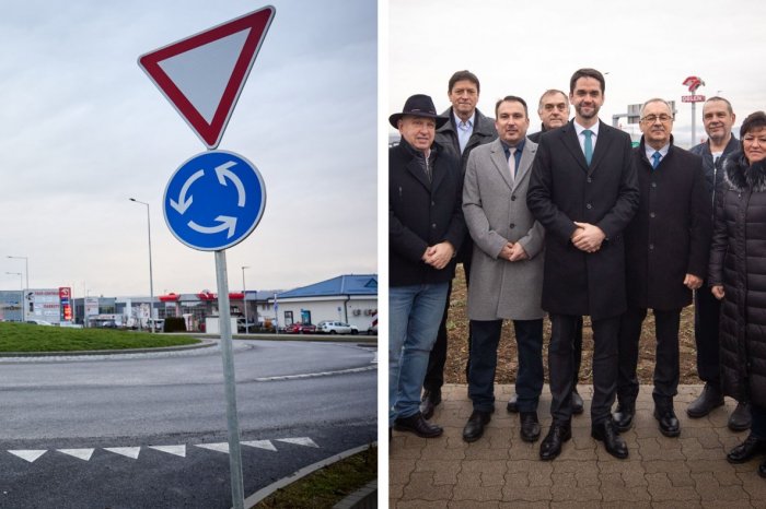 Ilustračný obrázok k článku Výstavbu KRUHOVEJ križovatky UKONČILI: Pribudnúť však ešte majú DVA symboly, FOTO