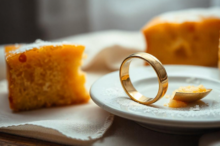 Ilustračný obrázok k článku Zásnubný prsteň ukryl do koláča: Priateľka sa pustila do jedla a... Tak to je sila!