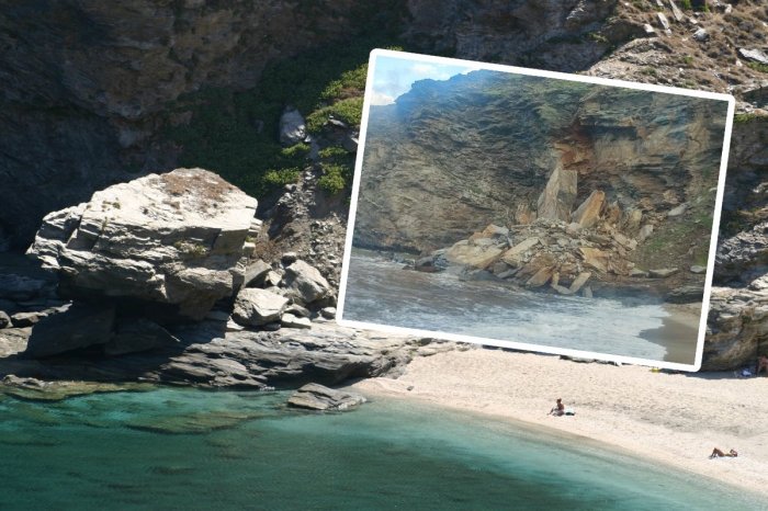 Ilustračný obrázok k článku Stačila sekunda a bolo po všetkom: ZOSUV! Jedna z TOP gréckych pláži sa NAVŽDY zmenila