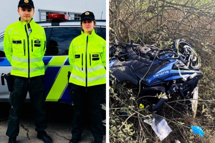 Ilustračný obrázok k článku Policajti v úlohe ZÁCHRANCOV: Po nehode ratovali ZRANENÉHO motocyklistu, FOTO