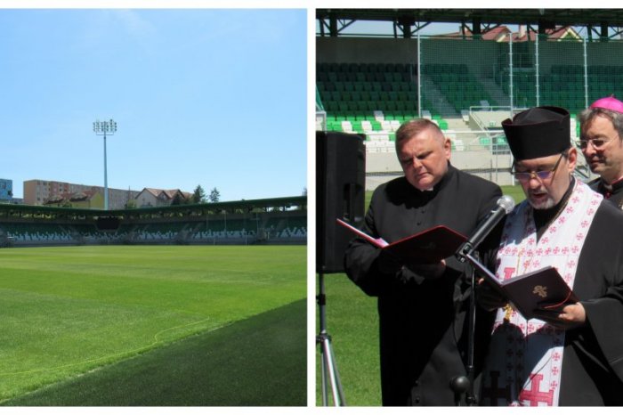 Ilustračný obrázok k článku Nahliadli sme DOVNÚTRA: Futbalový stánok v Prešove POŽEHNALI, boli sme pri tom, FOTO