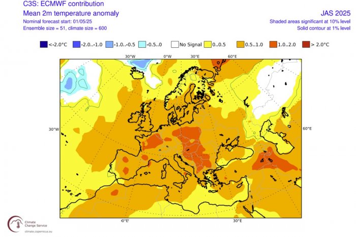 Teplotné anomálie počas júla a augusta