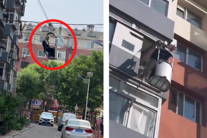 Ilustračný obrázok k článku Dôchodcu unavovala chôdza po schodoch na 5. poschodie: Postavil si vlastnú LANOVKU