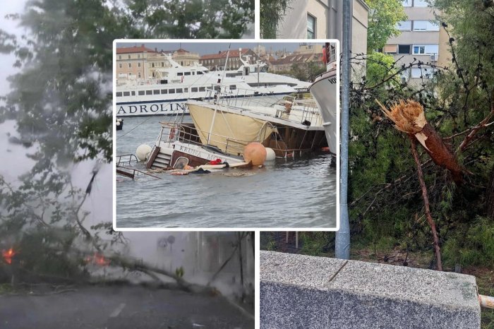 Ilustračný obrázok k článku Split zasiahla NIČIVÁ búrka: POTOPENÁ loď, polámané stromy a zaplavené ulice! FOTO a VIDEO