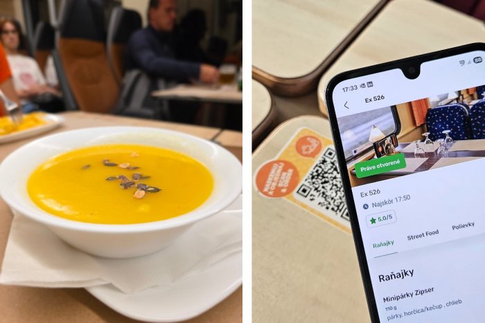 Ilustračný obrázok k článku Šikovná NOVINKA vo vlakoch: Cestujete 1. triedou ZSSK? Objednajte si jedlo cez QR kód