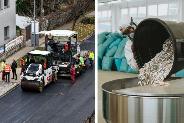 Ilustračný obrázok k článku Na Slovensku vzniká UNIKÁT: Asfaltujú cestu s prímesami recyklovaných OHORKOV cigariet