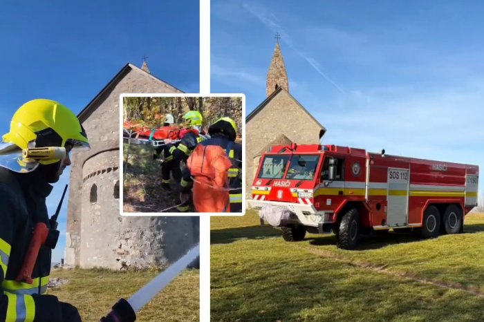 Ilustračný obrázok k článku Okolie Dražovského kostolíka zaplnili hasiči! VIDEO z veľkého taktického cvičenia