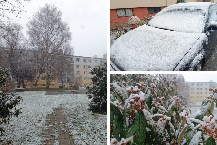 Ilustračný obrázok k článku PERINBABA už šantí! Krajské mesto zahaľuje do bielej PRVÝ novembrový SNEH, FOTO