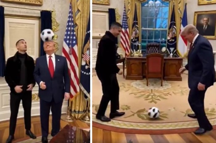 Ilustračný obrázok k článku Trumpov ďalší BIZÁR: Zverejnil AI video, ako hrá v Oválnej pracovni futbal s Ronaldom