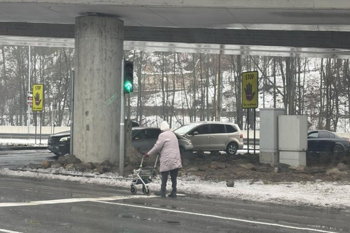 Ilustračný obrázok k článku Vodiči zažili ŠOK: Na FREKVENTOVANÚ križovatku sa vybrala pani s chodítkom, FOTO