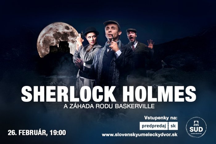 Ilustračný obrázok k článku Sherlock Holmes prichádza do Bratislavy: Pes Baskervillský bude zavýjať v Slovenskom umeleckom dvore