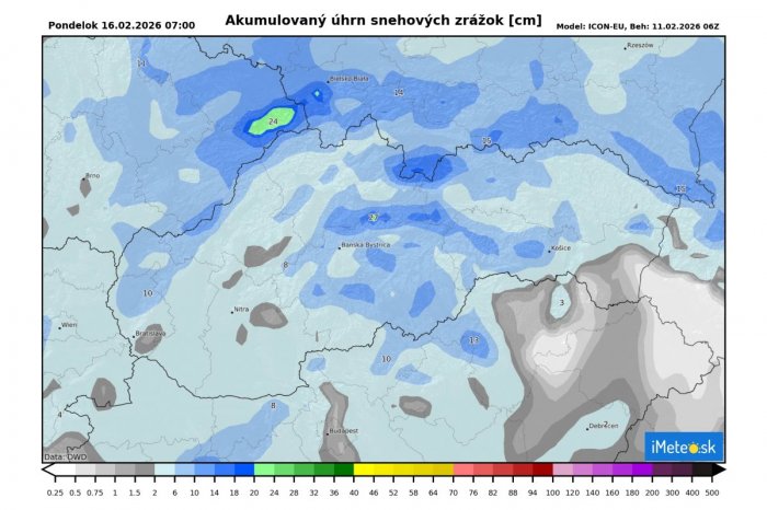 Očakávané sneženie
