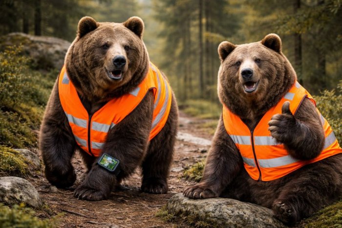 Ilustračný obrázok k článku BIZARNÉ riešenie problémov s MEDVEĎMI či VTIP? Šelmy dostanú reflexné VESTY a NAVIGÁCIU