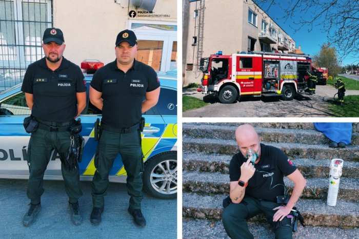 Ilustračný obrázok k článku Policajti nasadili vlastné ŽIVOTY: Z HORIACEHO bytu ZACHRÁNILI dvoch ľudí, FOTO