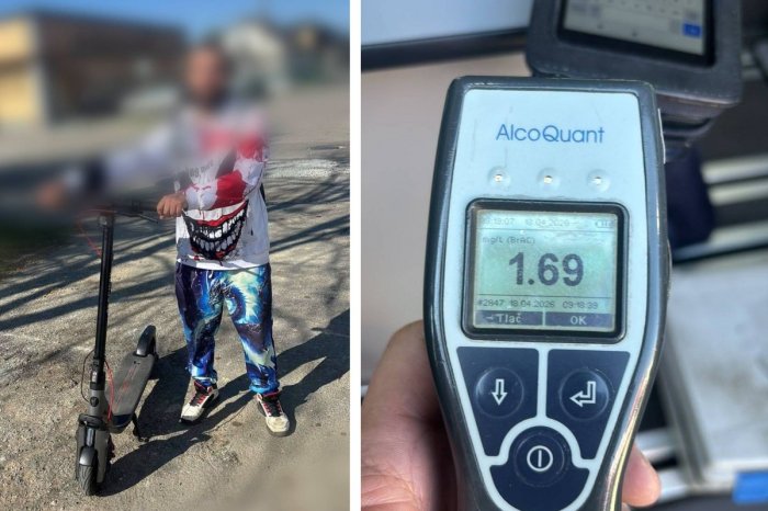 Ilustračný obrázok k článku Kolobežkár nafúkal vyše 3,5 PROMILE: Policajtom povedal, že si ide pre ĎALŠIU vodku