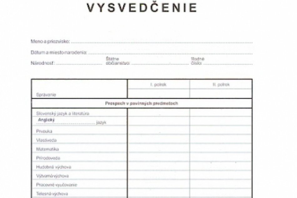 vysvedcenie