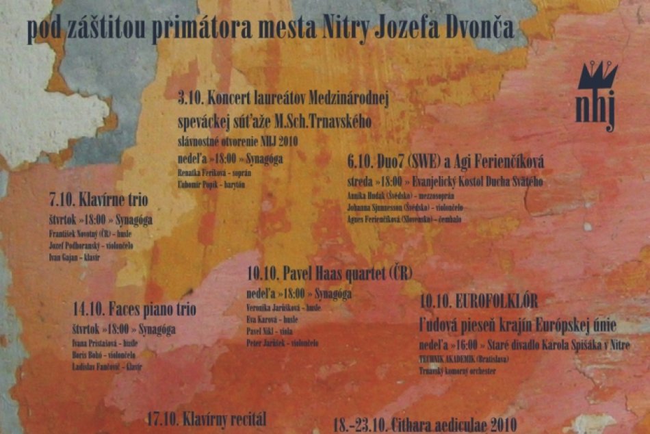 Nitrianska hudobna jesen 2010